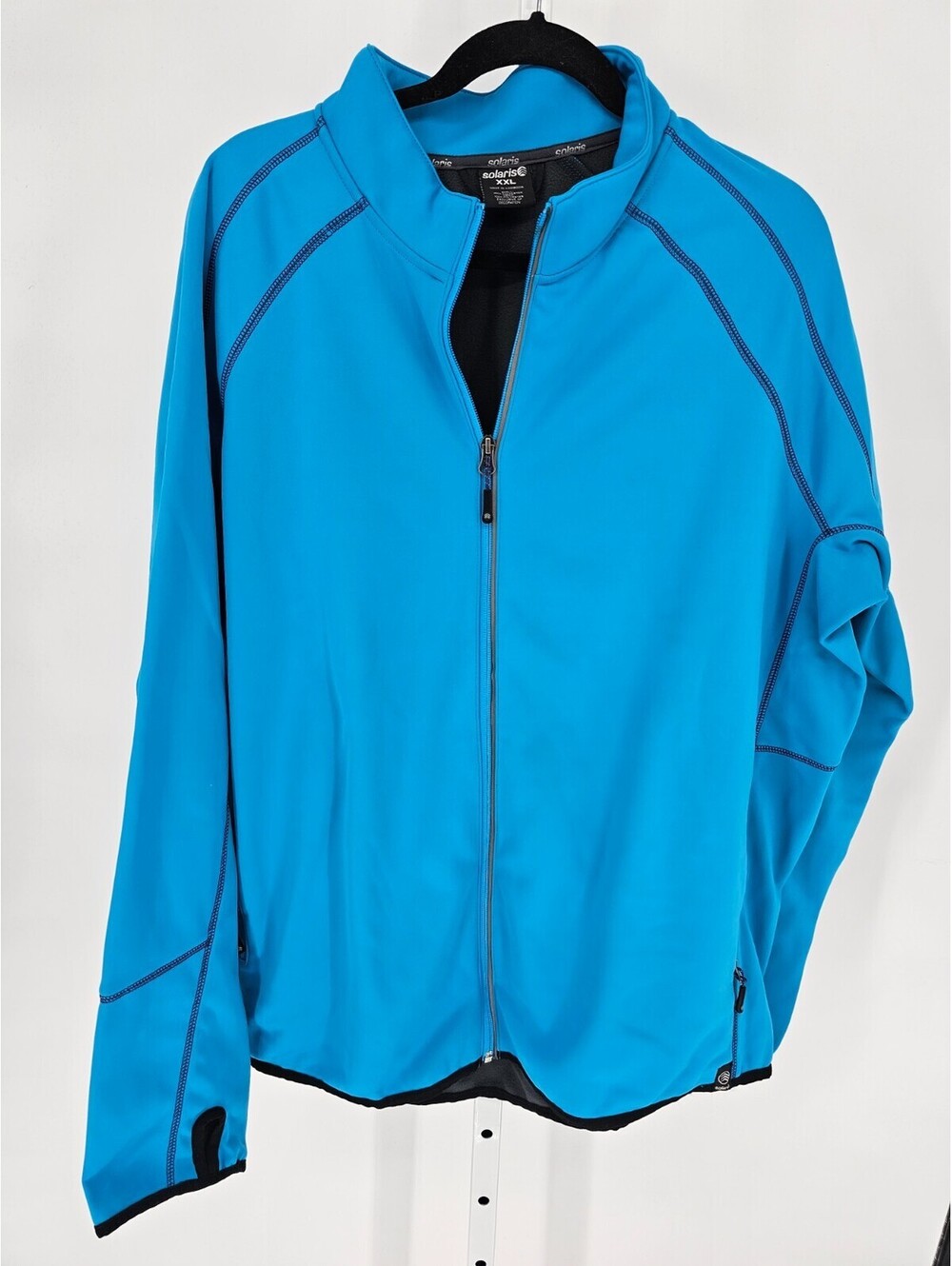 Solaris Mens Sz XXL Full Zip Up Softshell Performance Jacket Electric Blue - Picture 1 of 4